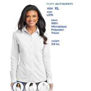 Port Authority L570 Ladies Dimension Knit Dress Shirt (SZ XL)